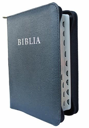 BIBLIA (REVIDEÁLT ÚJ FORDÍTÁS, KÖZÉPMÉRETŰ, CIPZÁRAS, BŐRTOKBAN)