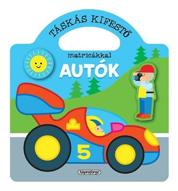 AUTÓK - TÁSKÁS KIFESTŐ MATRICÁKKAL (CSILLOGÓS)