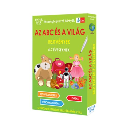 AZ ABC ÉS A VILÁG - REJTVÉNYEK 4-7 ÉVESEKNEK (KÉSZSÉGFEJLESZTŐ KÁRTYÁK)