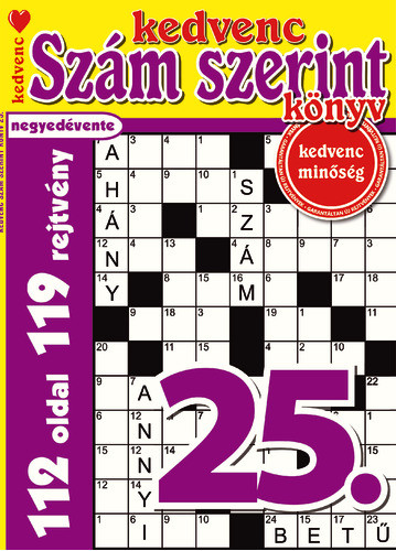 KEDVENC SZÁM SZERINT KÖNYV 25.